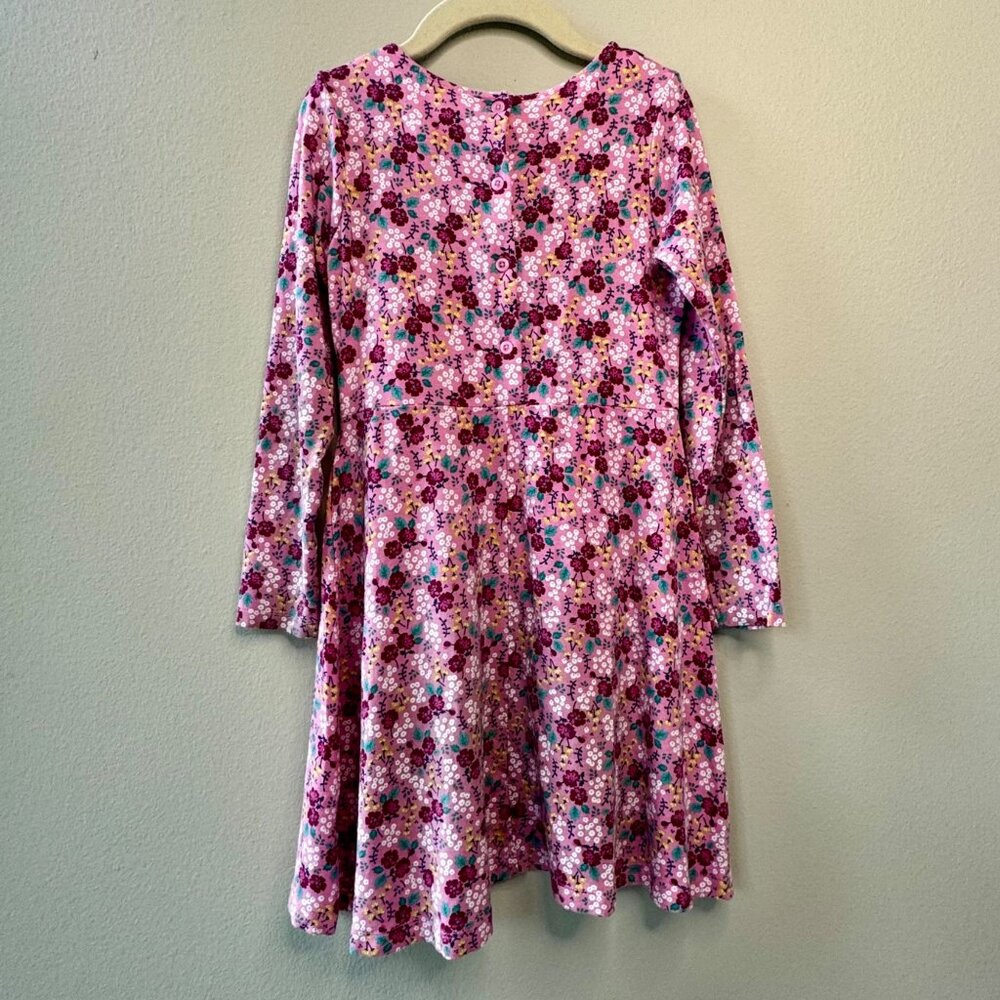 MILKSHAKE Girls Floral Skater Dress 7 Pink Flowers Soft Viscose Spring Girl - Picture 2 of 7